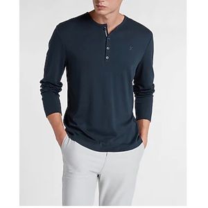 Medium Express Navy Blue Henley Shirt